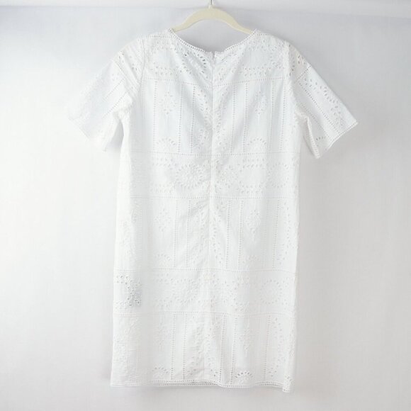 The Kooples White Embroidered Mini Shift Dress - S - NWT - Picture 3 of 8